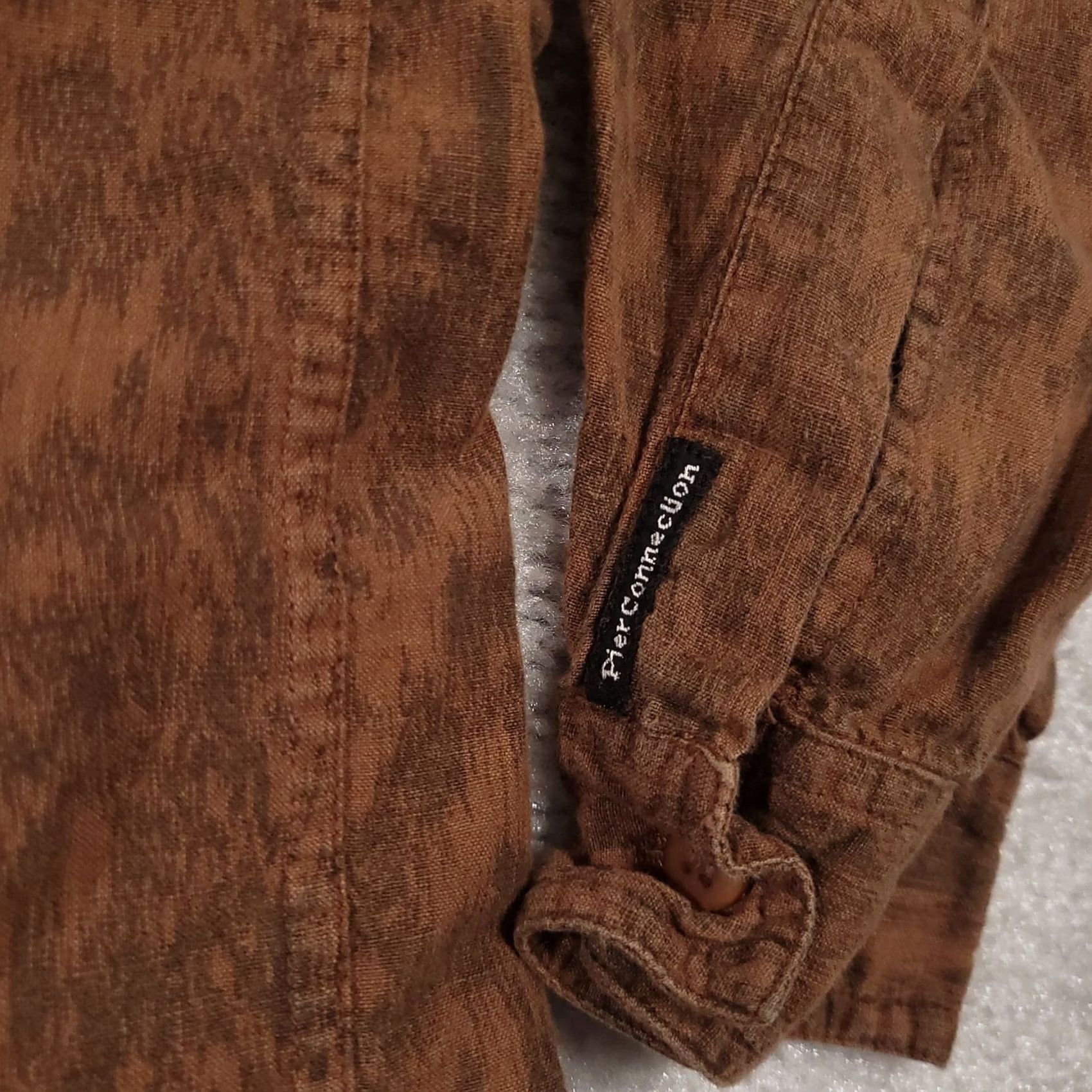 Vintage VINTAGE Pier Connection Button-Up Shirt Mens Medium Brown Western Long Sleeve 90s Shirt Mens Brown Long Sleeve Western 90s Mens Size US M / EU 48-50 / 2 - 5 Thumbnail