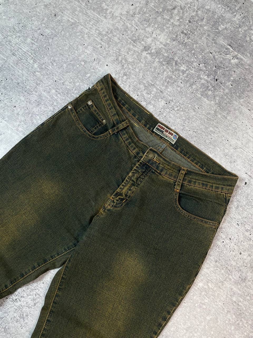 Hysteric Glamour Vintage 00s Flared Faded Cowboy Lace Denim Jeans LGB Y2K Size 34" / US 12 / IT 48 - 3 Thumbnail