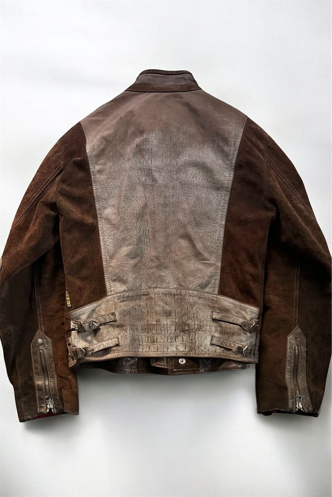 Armani FW1998 Armani Dragon Hide Leather Skin Jacket Size US L / EU 52-54 / 3 - 3 Thumbnail