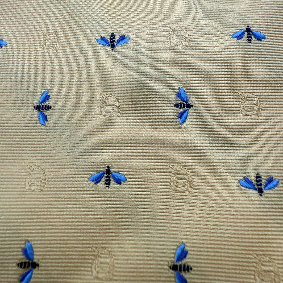 Brooks Brothers Brooks Brothers Silk Tie, Yellow with Blue Bees, Made in USA Size ONE SIZE - 3 Thumbnail