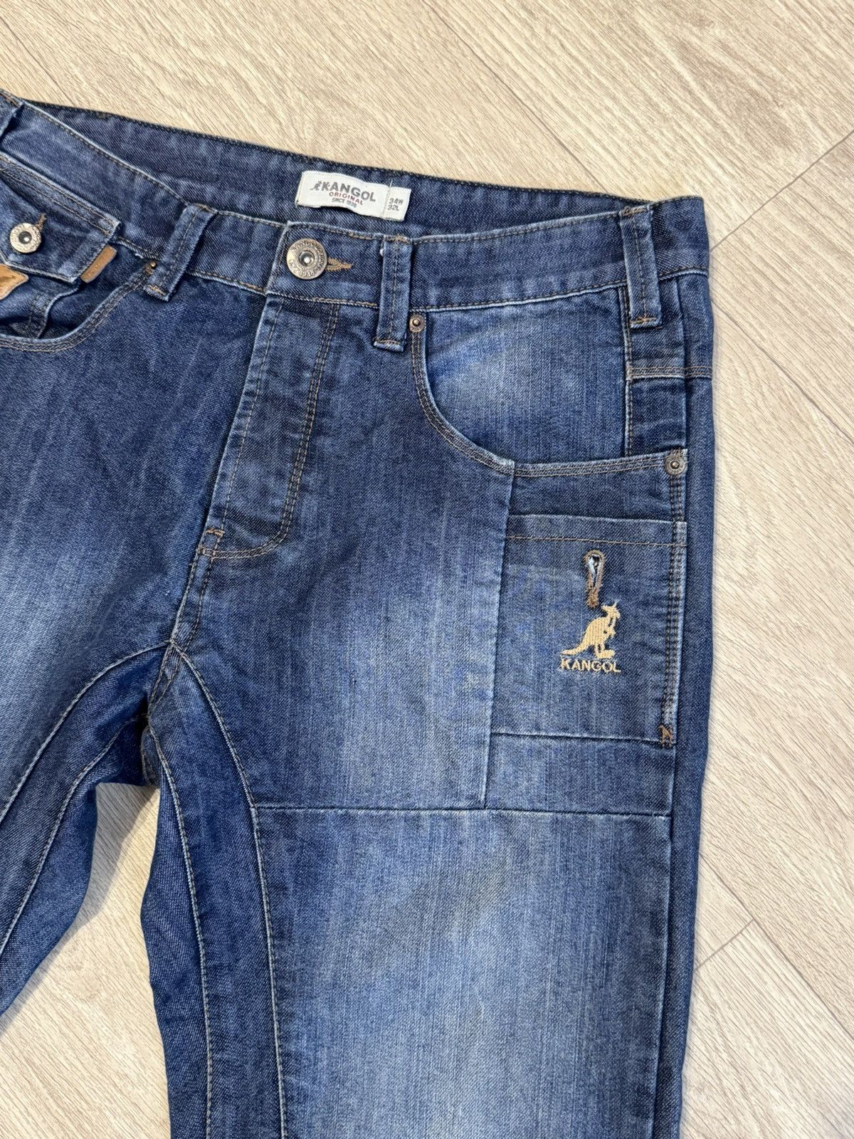 Kangol 🔷Vintage Kangol Y2K Baggy Denim Jeans🔷 Size US 34 / EU 50 - 3 Thumbnail