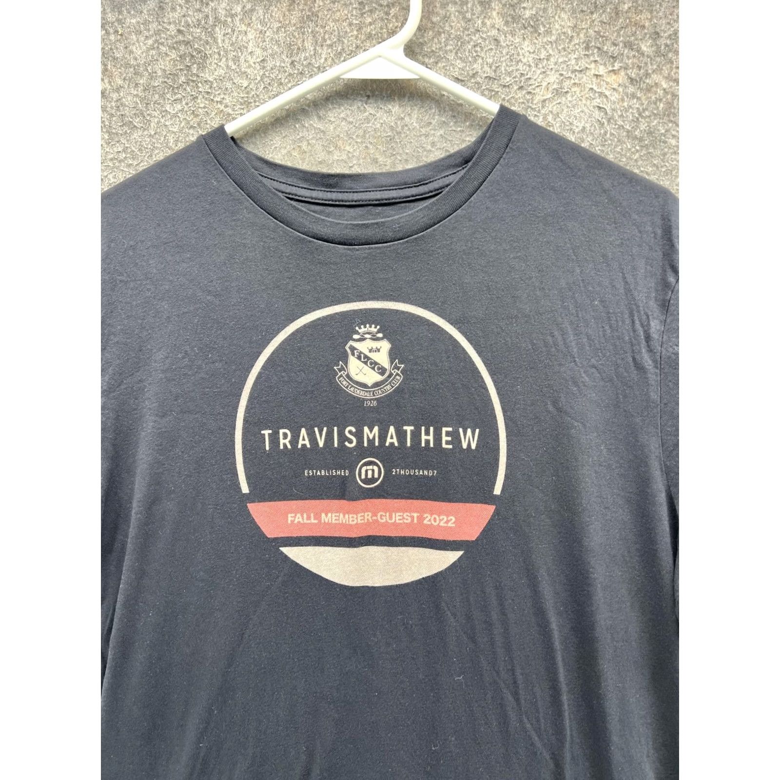 TravisMathew Travis Mathew Shirt Mens Large Black Golf Graphic Tee Tagless Crew Neck Short Sleeve performance logo Size US L / EU 52-54 / 3 - 7 Thumbnail
