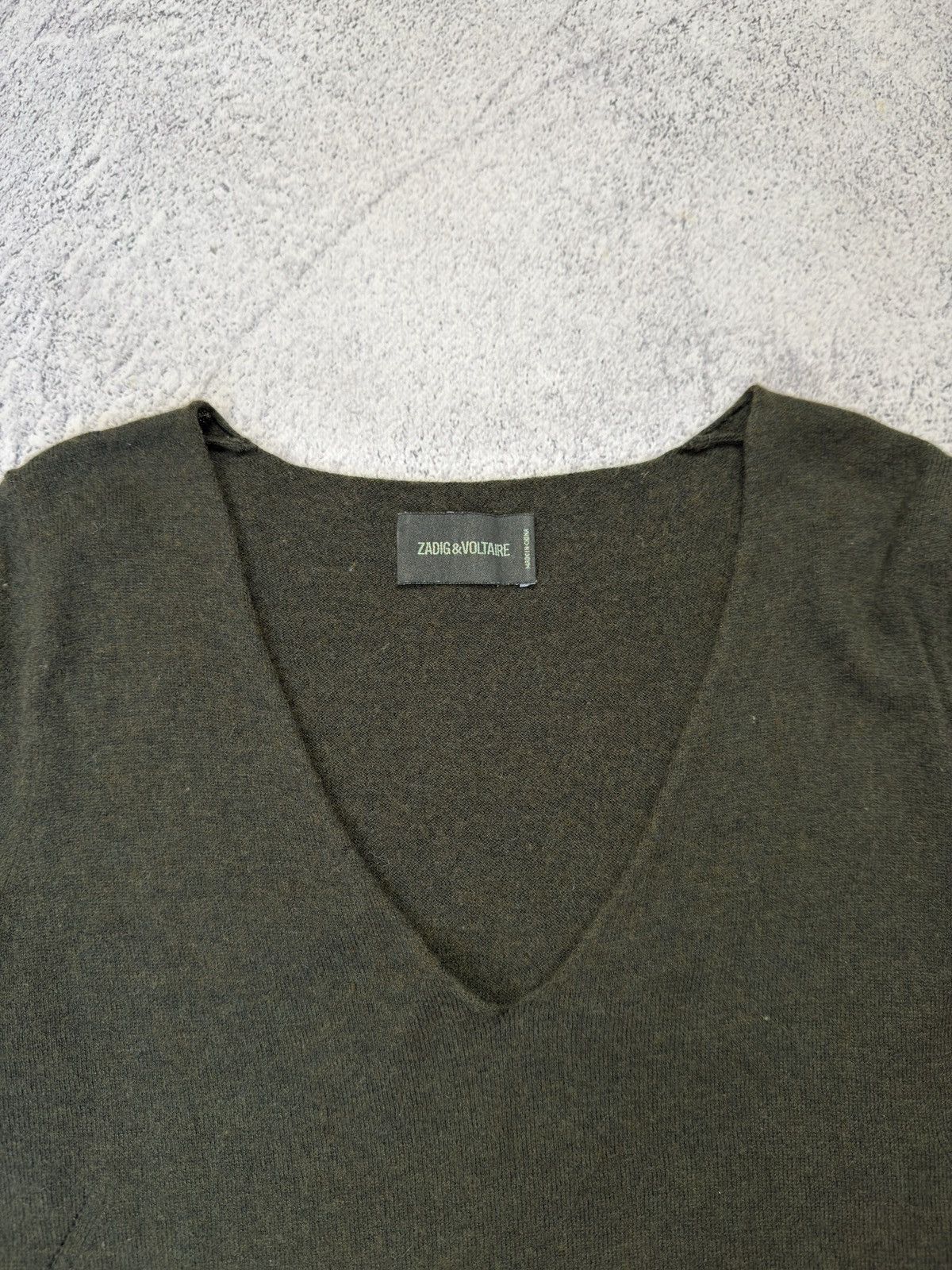 Zadig & Voltaire Zadig & Voltaire Nosfa Patch Cashmere Blend V-Neck Sweater Size M / US 6-8 / IT 42-44 - 7 Thumbnail