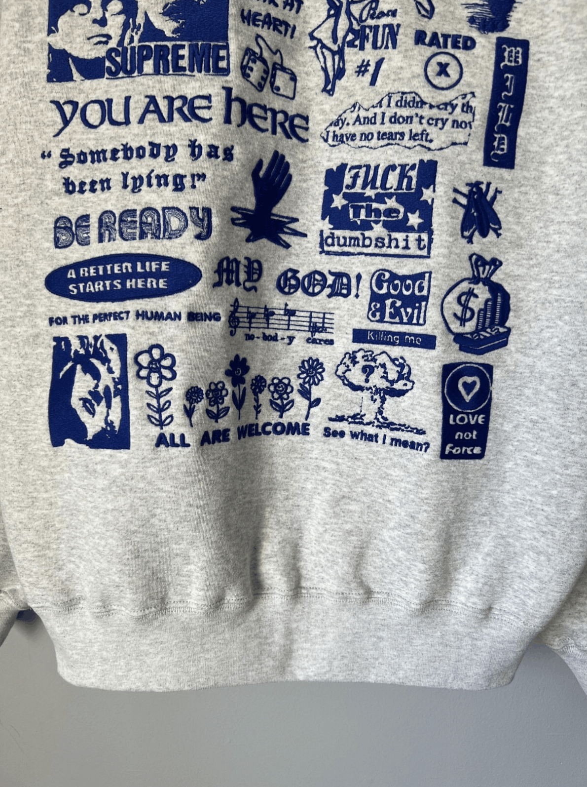 Supreme Supreme Weirdo Dave Wild Embroidery Sweatshirt in Gray Size US XL / EU 56 / 4 - 3 Thumbnail