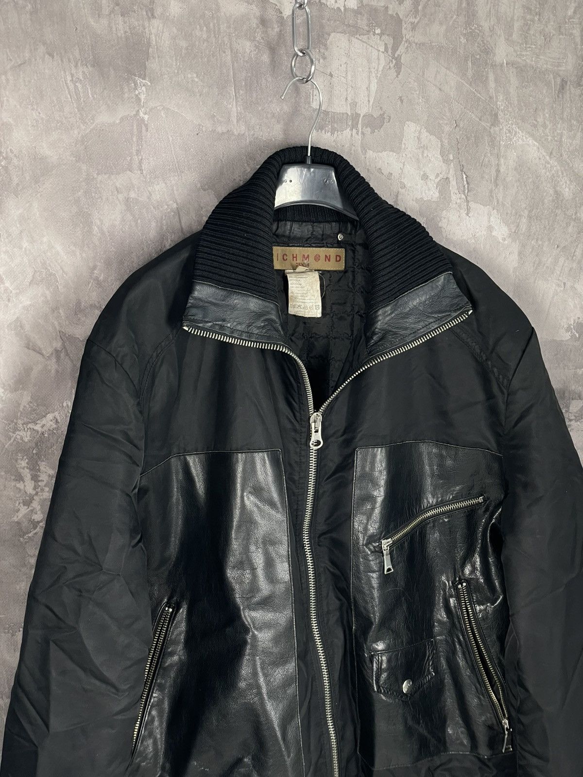 John Richmond Vintage Y2K Avant Garde Leather John Richmond Jacket Size US L / EU 52-54 / 3 - 7 Thumbnail