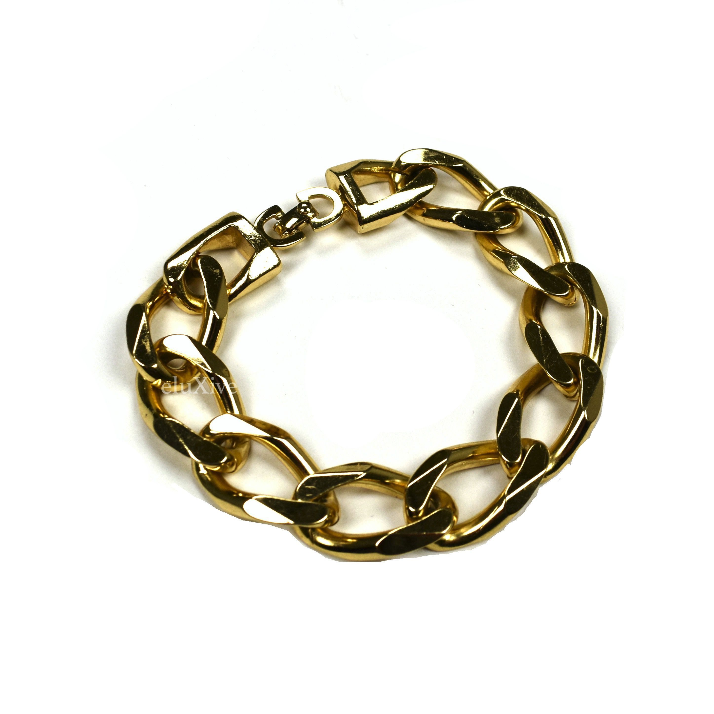 Dior Dior Gold Curb Link Chain Bracelet Size ONE SIZE - 1 Preview