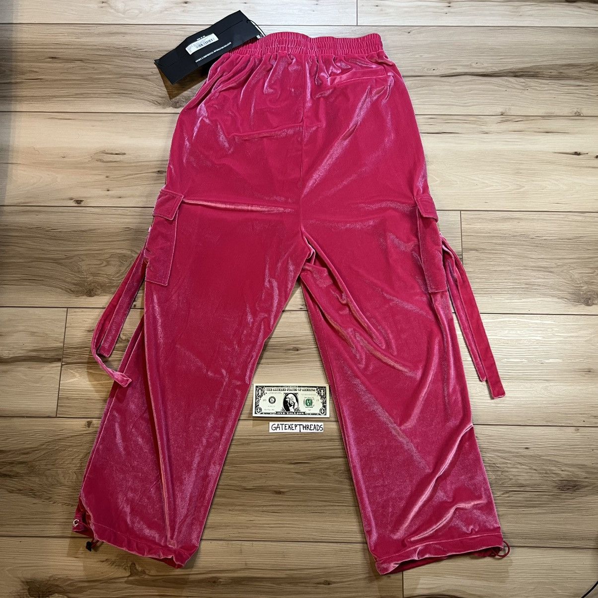 Hood By Air Hood by Air Pink Velour Cargo Pants FW21 Rare Mens M Velvet Size US 32 / EU 48 - 5 Thumbnail