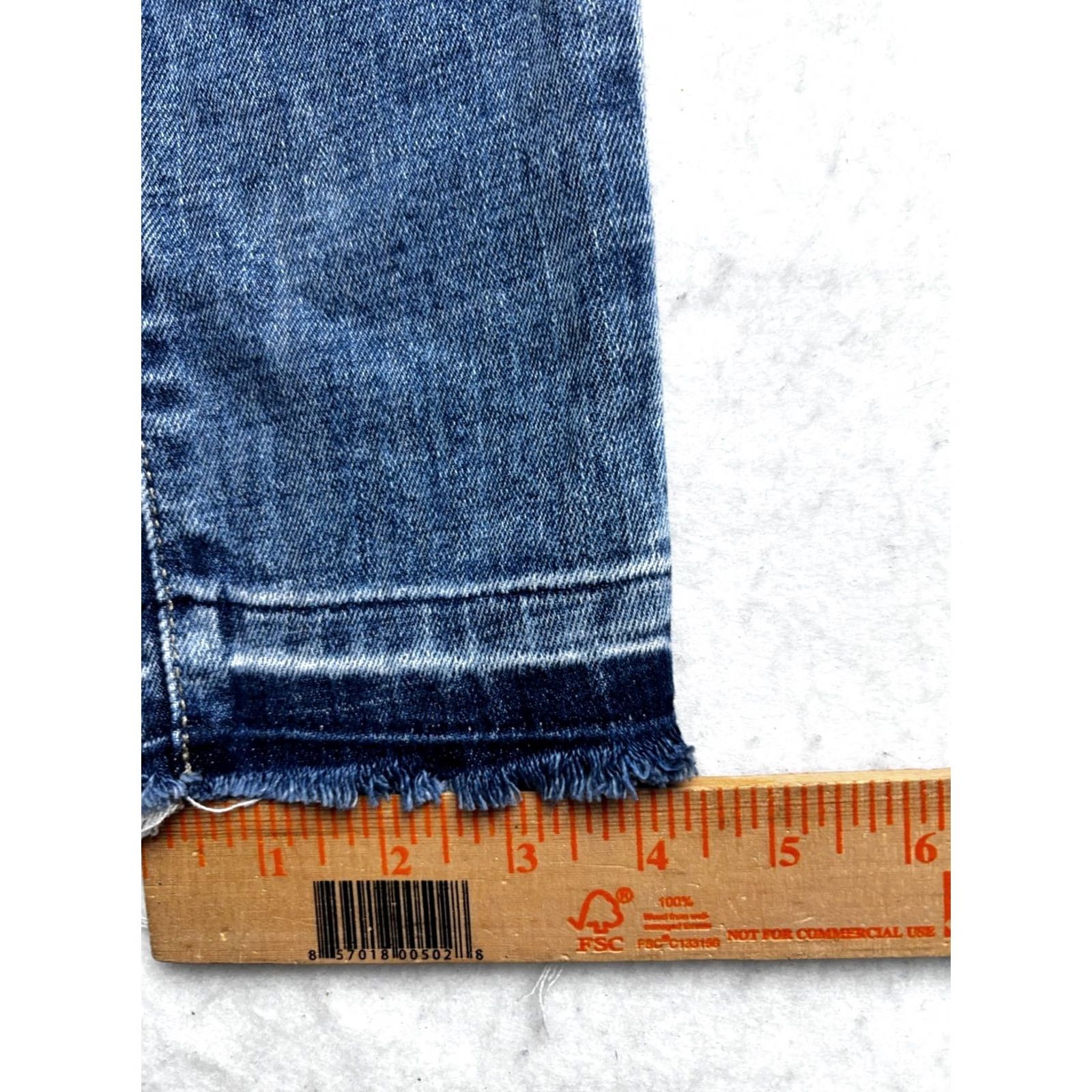 Vintage Joes Jeans Skinny Ankle Blue Denim Distressed Raw Hem Stretch Womens 26 (28x28) Size 26" / US 2 / IT 38 - 7 Thumbnail