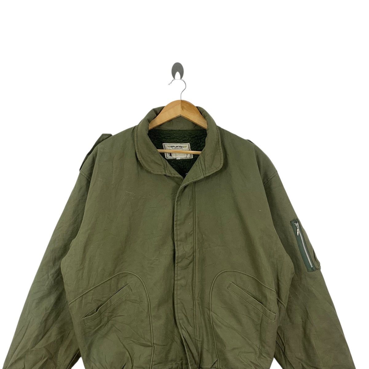 Vintage Vintage SPURTION JAPAN MA-1 Military Shearling Bomber Jacket Size US XXL / EU 58 / 5 - 2 Thumbnail