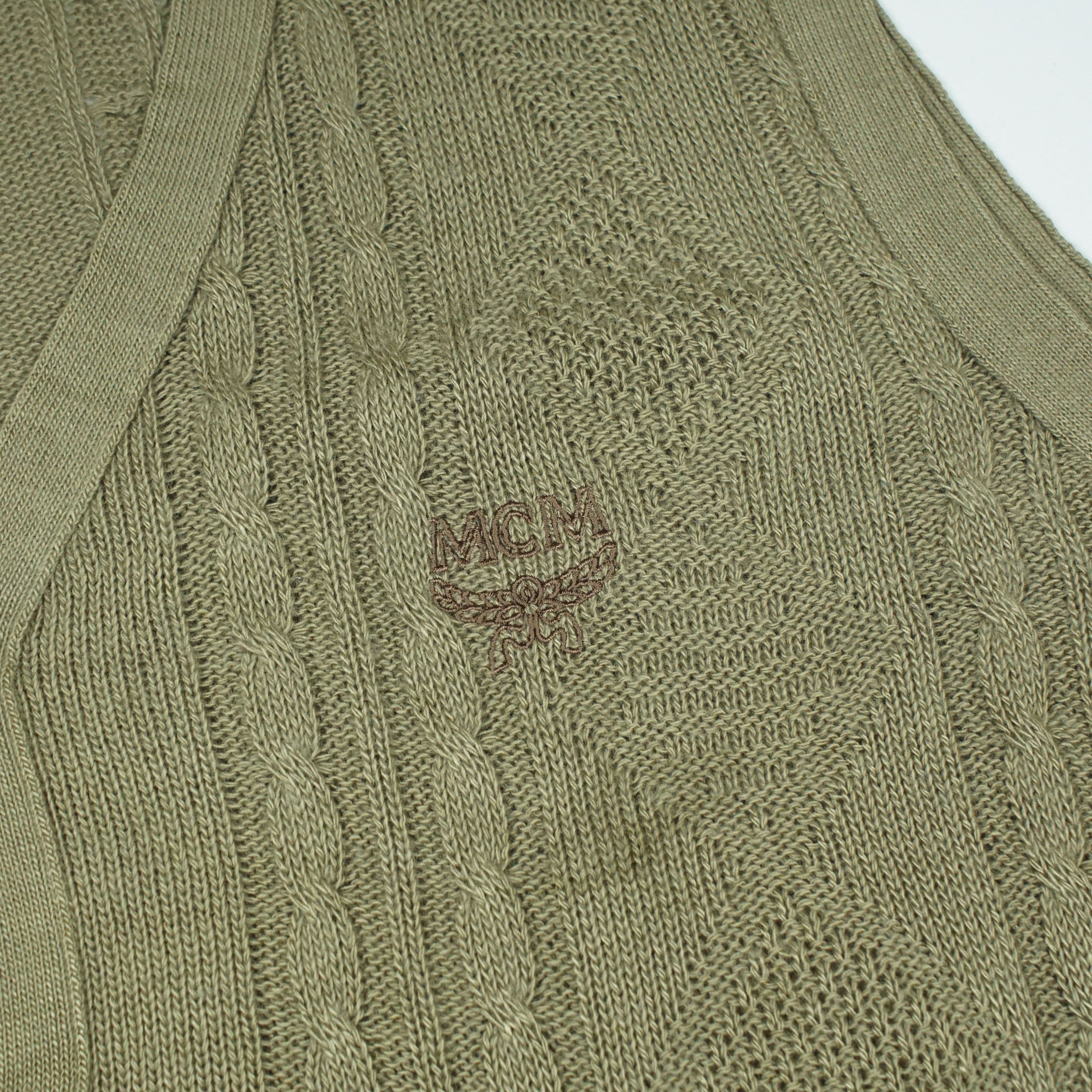 MCM *NoTariff 90s MCM Embroidered Logo Knitted Vest Size US XL / EU 56 / 4 - 3 Thumbnail