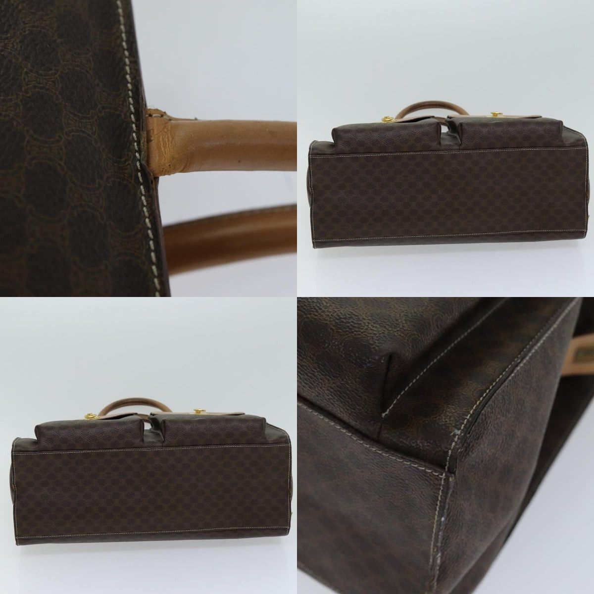 Celine CELINE Macadam Canvas Tote Bag Pvc Brown Size ONE SIZE - 12 Thumbnail