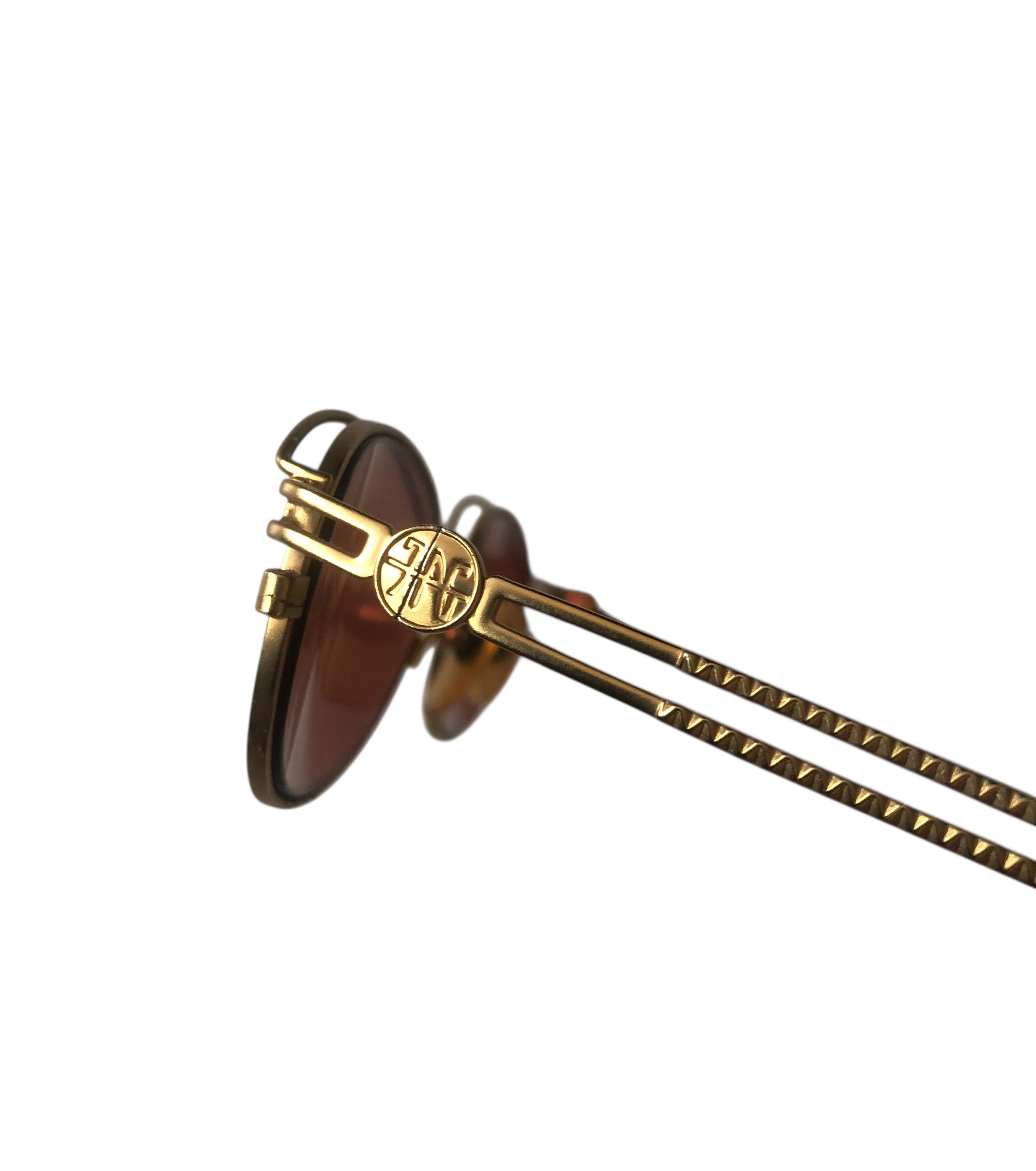Jean Paul Gaultier 💯🔥Vintage JPG JEAN PAUL GAULTIER 58-6104 Gold Sunglasses Size ONE SIZE - 11 Thumbnail