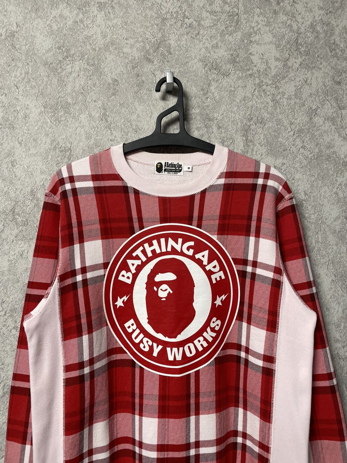 Bape Bape Check Gift Busy Works Sweatshirt Crewneck A Bathing Ape Size US M / EU 48-50 / 2 - 2 Thumbnail