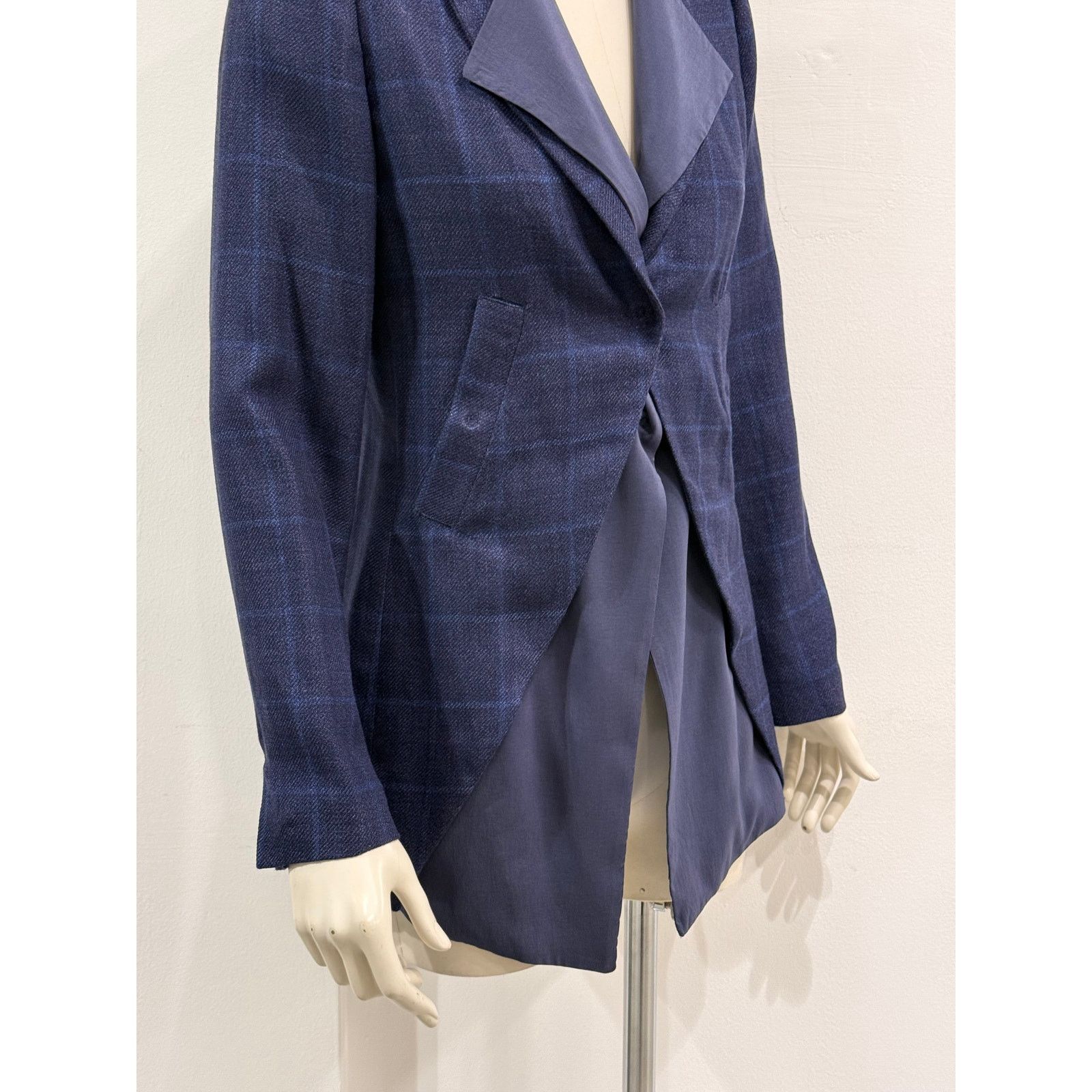Brunello Cucinelli 2000s Brunello Cucinelli double layer V-shape tartan blazer Size 40R - 4 Thumbnail