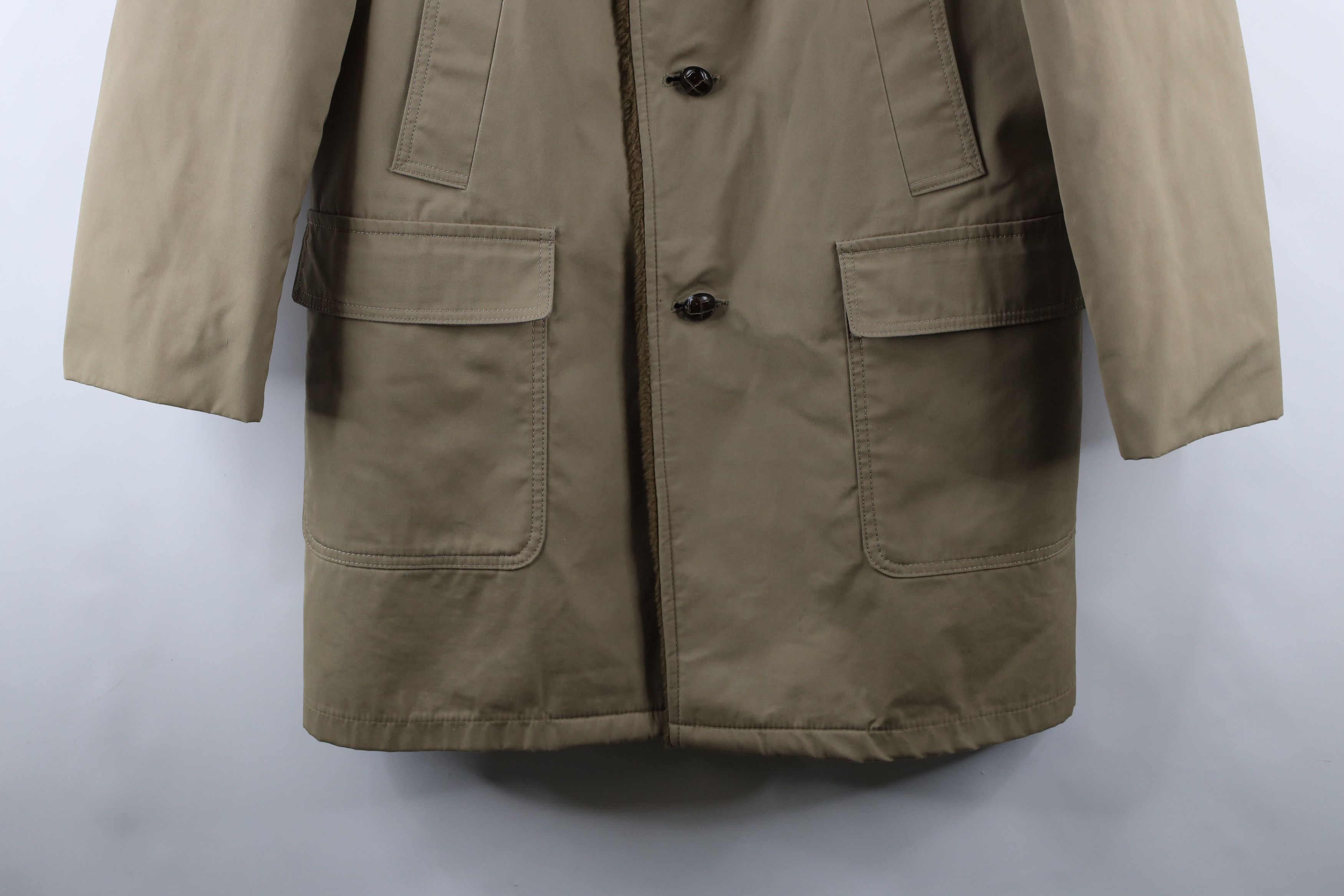 Woolrich Woolen Mills Vintage 70s Woolrich Lined Winter Overcoat Jacket Beige USA Size US XL / EU 56 / 4 - 4 Thumbnail