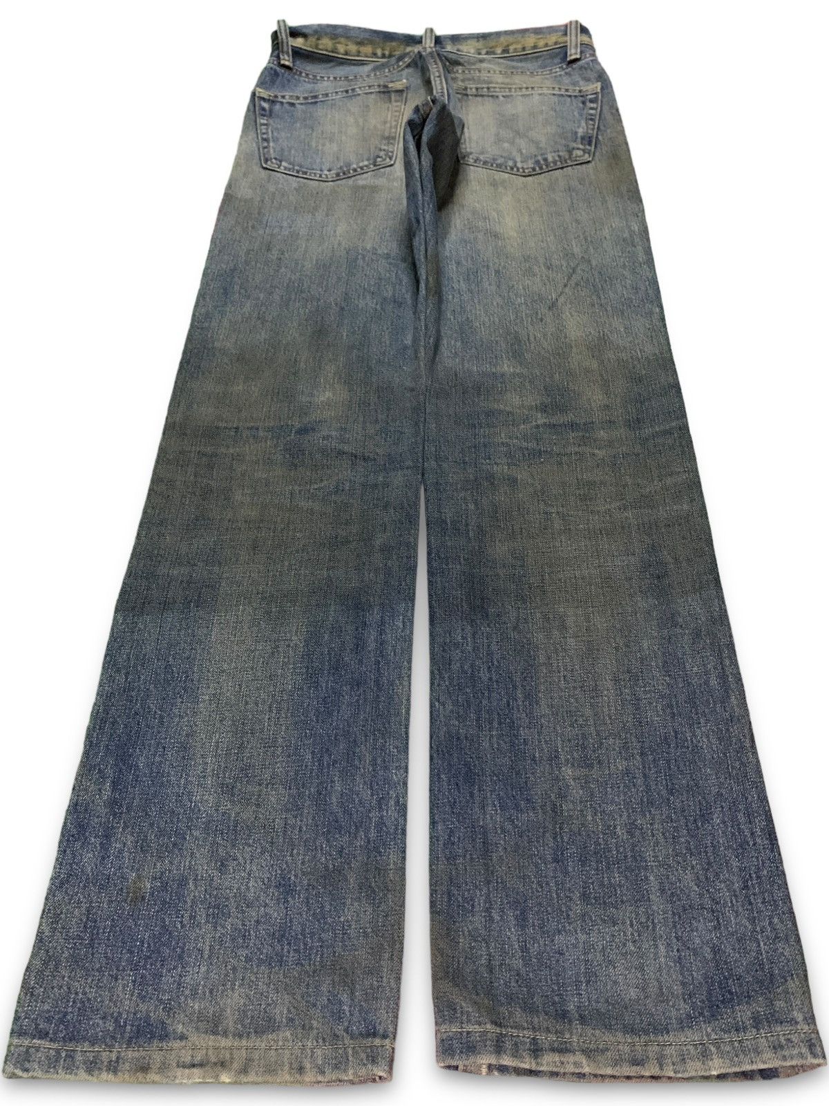 Japanese Brand × Uniqlo Vintage Japanese Uniqlo Mud Wash Distressed Loose Jeans Size US 29 - 2 Thumbnail