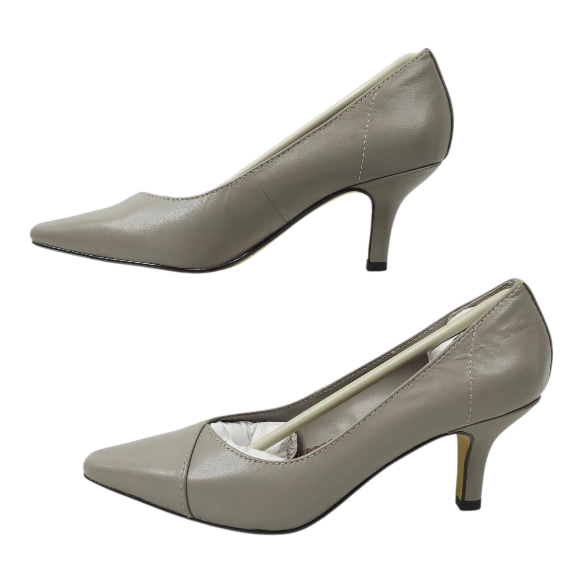 Other Bella Vita WOW Taupe Pump Womens Size 5M Kitten Heel Leather Size US 5 / IT 35 - 11 Thumbnail