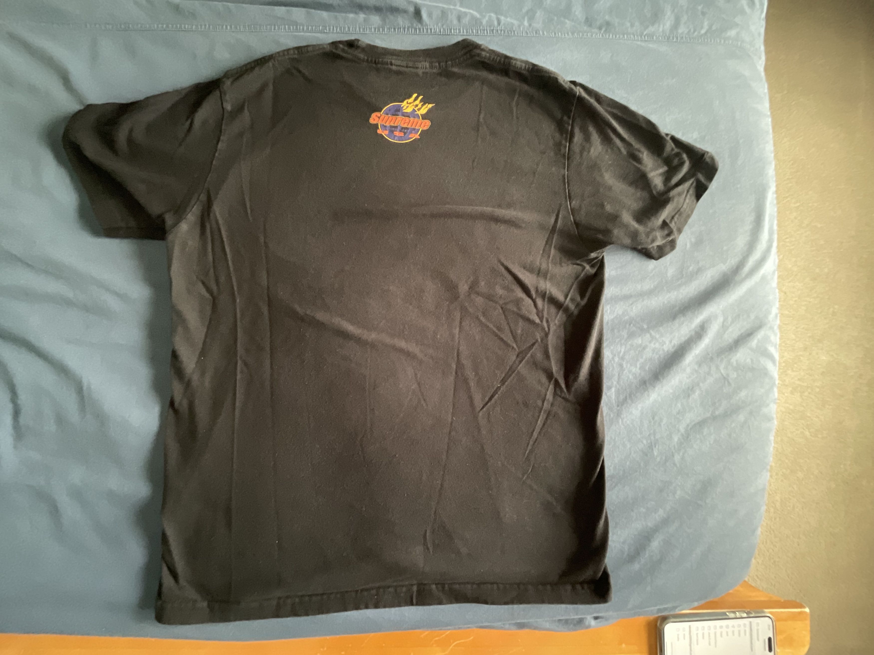 Supreme Supreme Black Fire Logo Short Sleeve Tee Shirt Size US M / EU 48-50 / 2 - 3 Thumbnail