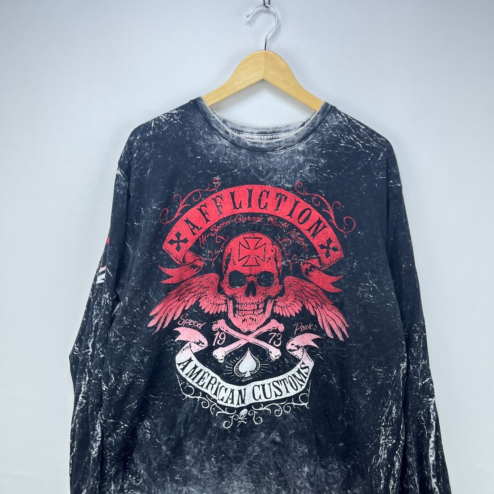 Affliction × Vintage Vintage Y2K Affliction Reversible Skull Wing 2XL Tribal Goth Size US XXL / EU 58 / 5 - 2 Thumbnail