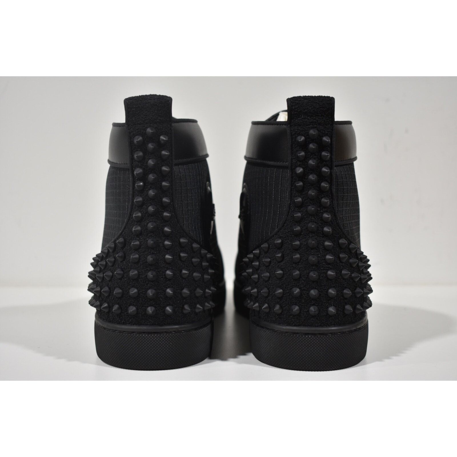 Christian Louboutin Christian Louboutin Lou Spikes 2 Flat Black Reflex Tissu Size US 15 / EU 48 - 7 Thumbnail