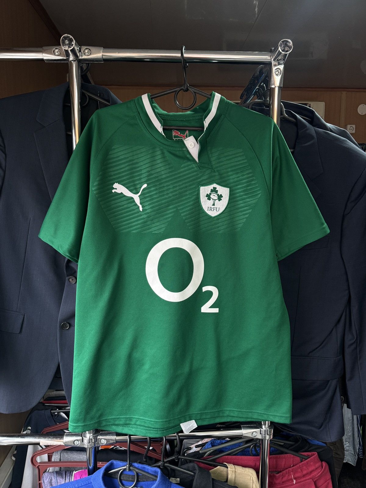Puma × Vintage Mens Vintage Puma Ireland rugby IRFU home T-shirt tee Size US L / EU 52-54 / 3 - 1 Thumbnail