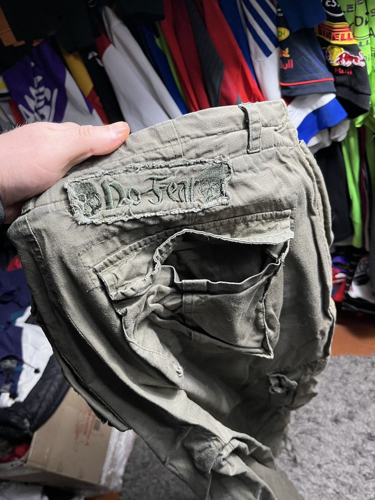 No Fear NO FEAR VINTAGE Y2K BANDAGE WIDE CARGO PANTS Size US 34 / EU 50 - 7 Thumbnail