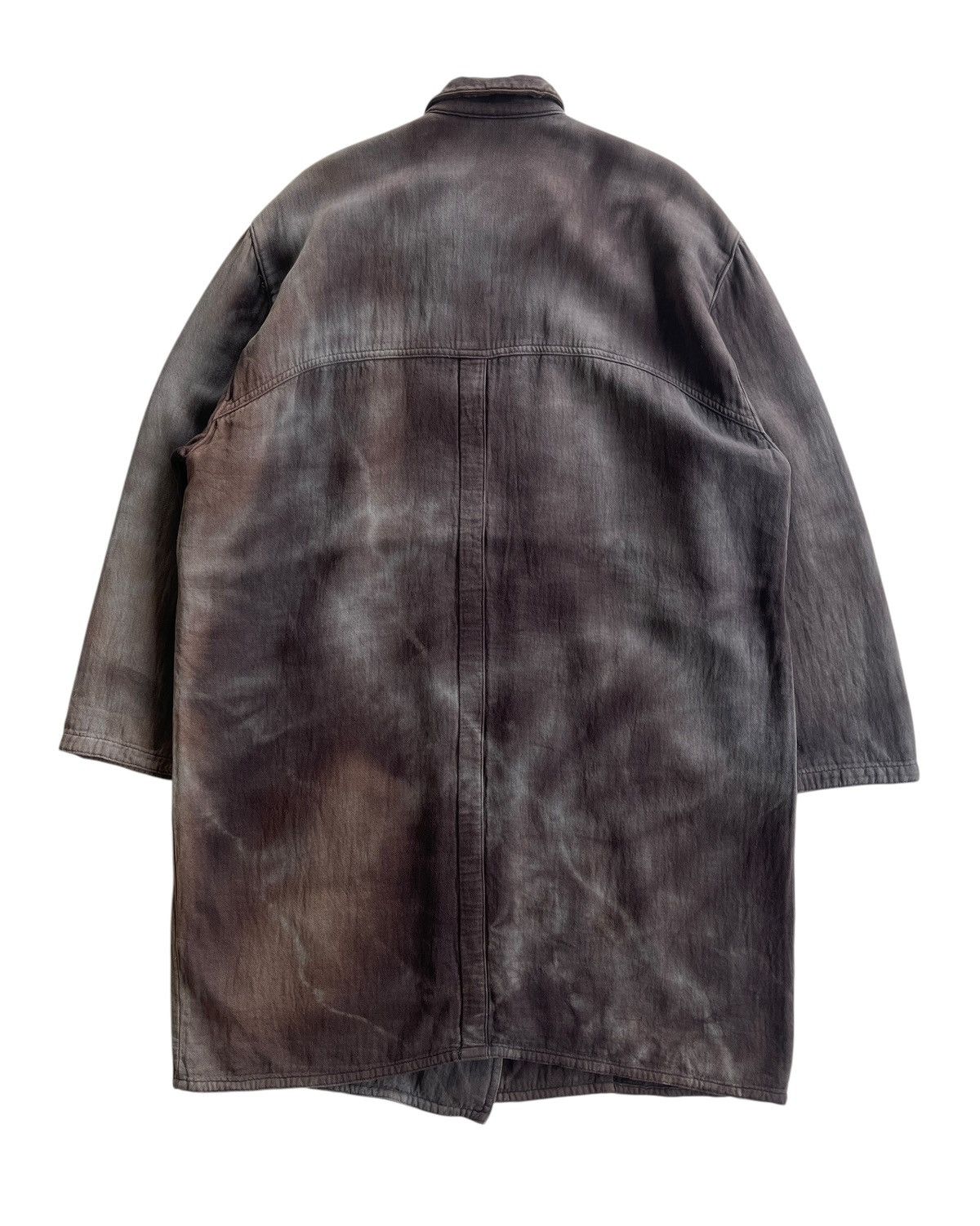 Japanese Brand Mr.Michiko Linen Dyed Duster Issey Miyake Style Trenchcoat Size US XL / EU 56 / 4 - 5 Thumbnail
