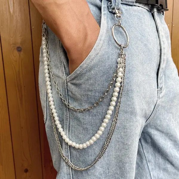 Jewelry Triple Layer Dice Wallet Chain, Pants Chain Size ONE SIZE - 2 Thumbnail
