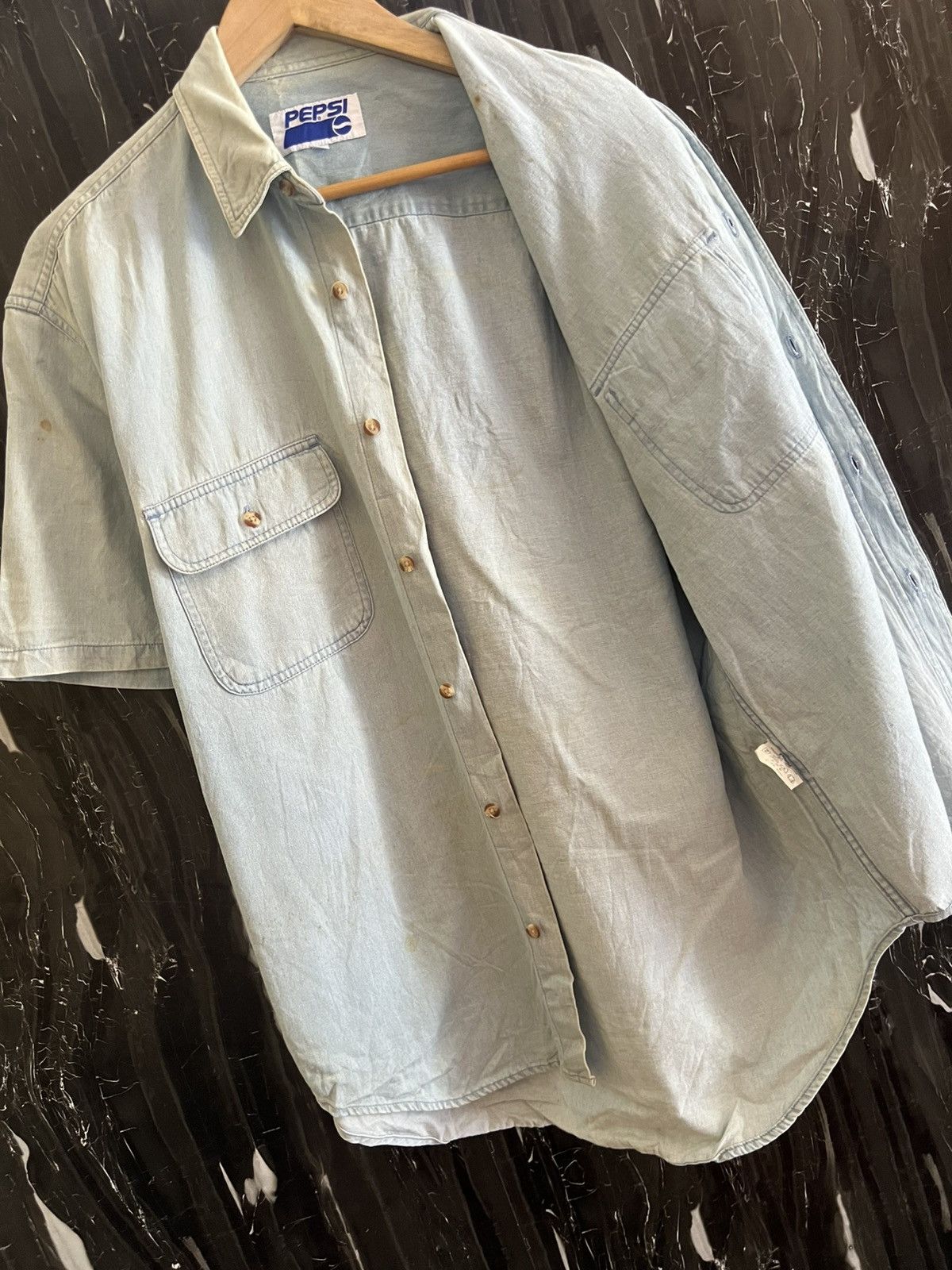 Vintage 🔥 Vintage Pepsi Short Sleeve Button-Up – Streetwear Classic Size US M / EU 48-50 / 2 - 6 Thumbnail