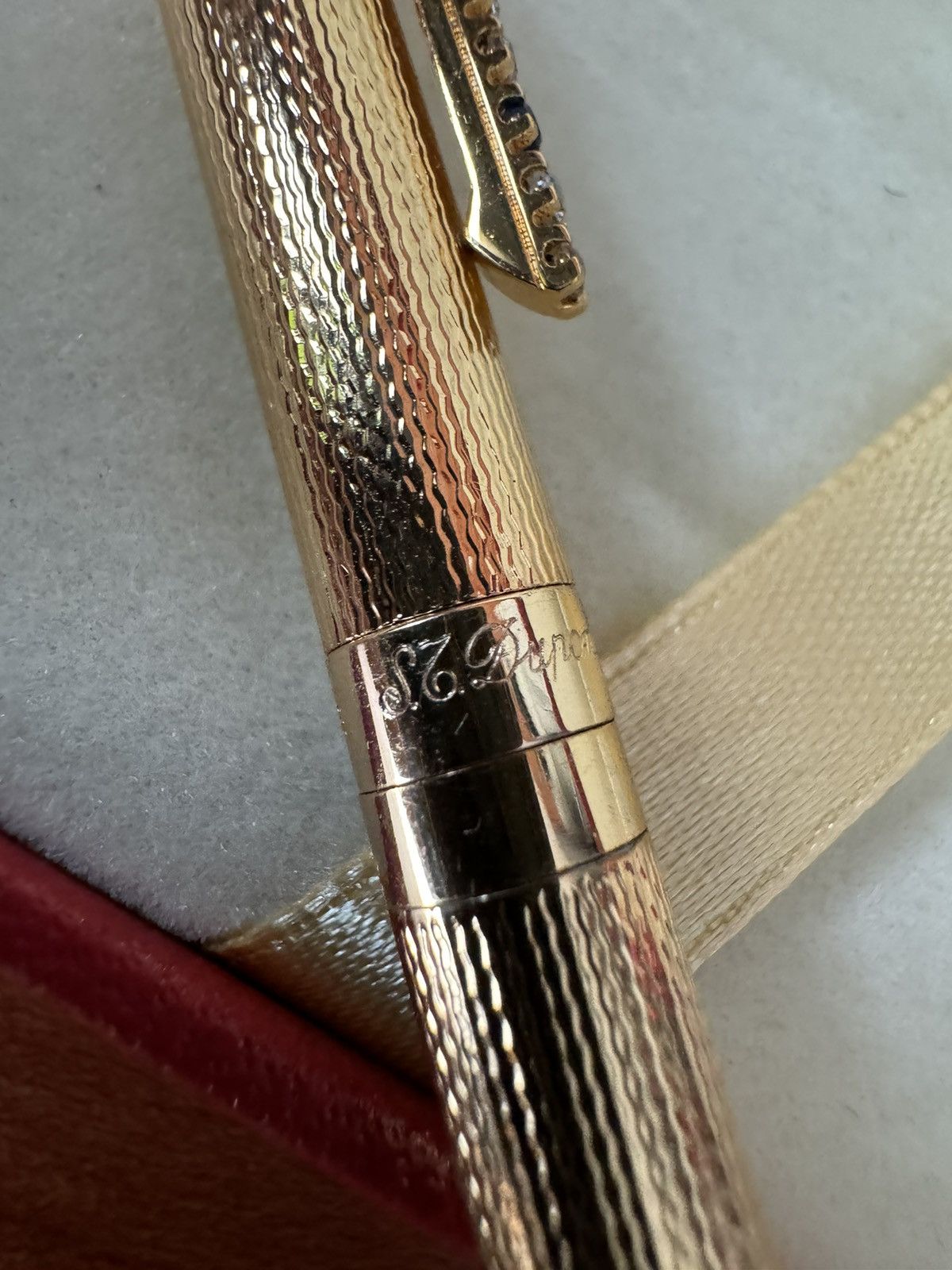 S.T. Dupont S.T DUPONT LAQUE DE CHINE GOLD DIAMOND SAPPHIRE ROLLERPEN Size ONE SIZE - 13 Thumbnail