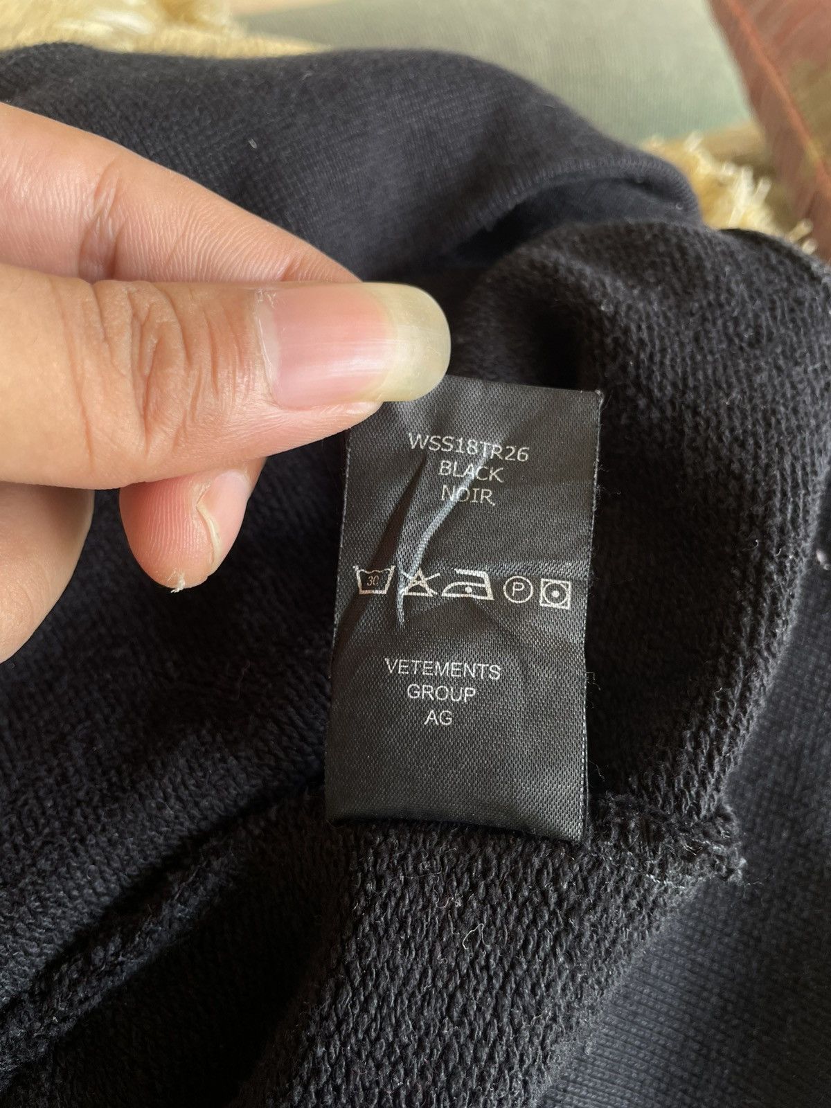 vetements hooded sweatshirt with ribbons