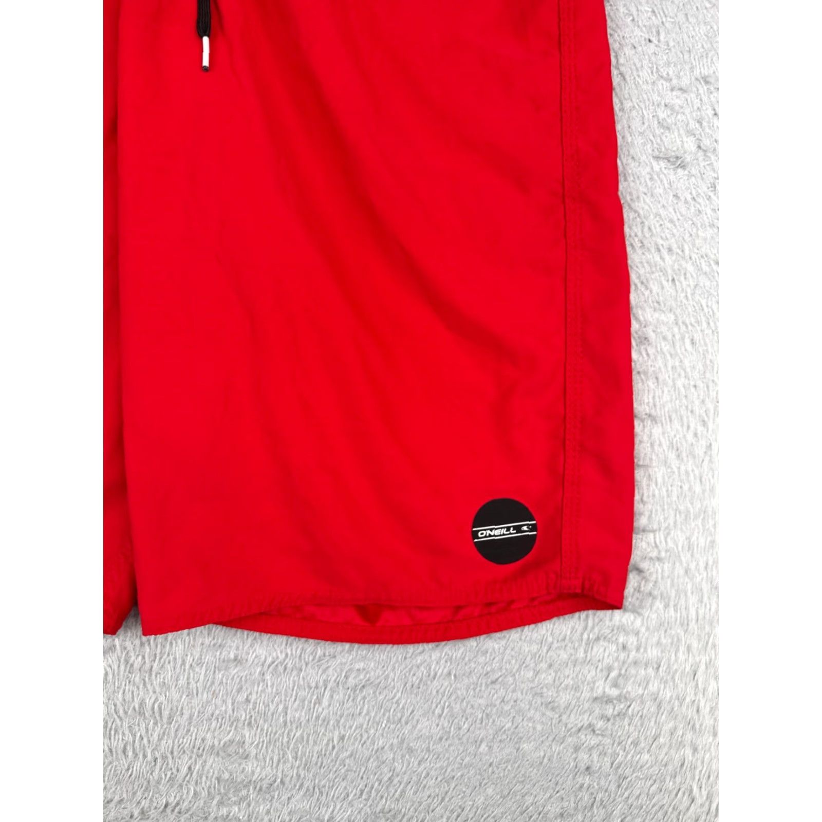O'Neill O'Neill Board Shorts Mens 38 Red Green Solid Cargo Polyester 38x11 Swim Trunks Bottom Adult Men Size US 38 / EU 54 - 2 Thumbnail