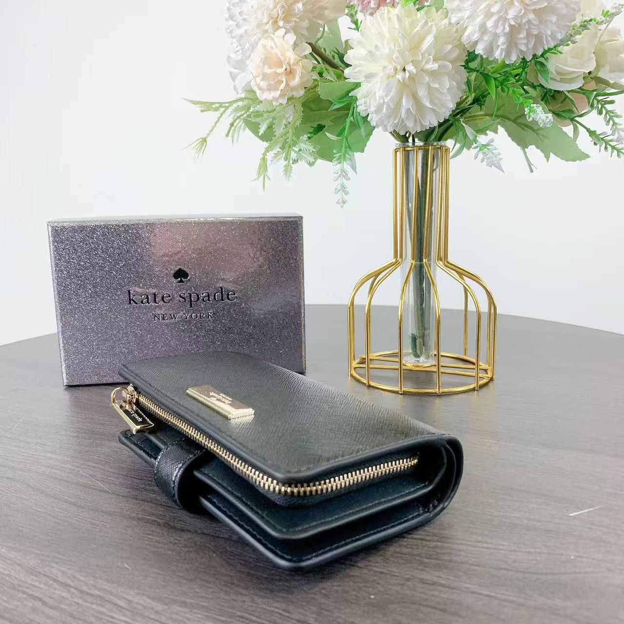Kate Spade Kate Spade KK043 Kenzie Boxed Medium Compact Wallet IN Black Size ONE SIZE - 3 Thumbnail