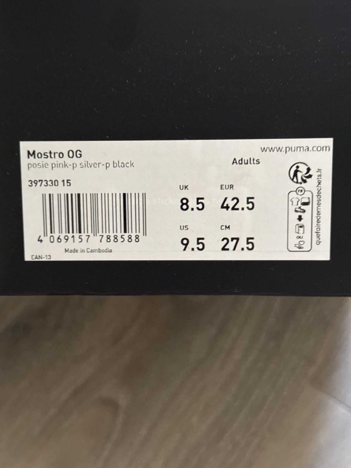 Puma Puma Mostro OG Black-Pink Size US 9.5 / EU 42-43 - 7 Thumbnail