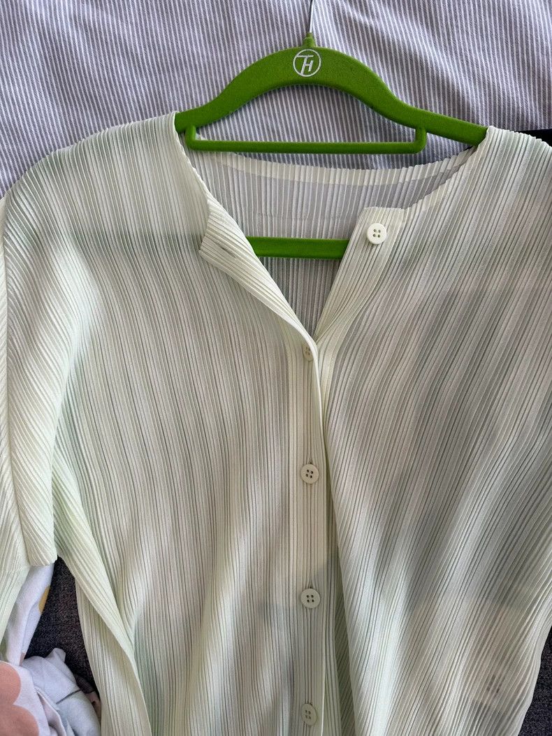 Issey Miyake Issey Miyake size:3 Light yellow pleated cardigan Size XS / US 0-2 / IT 36-38 - 6 Thumbnail