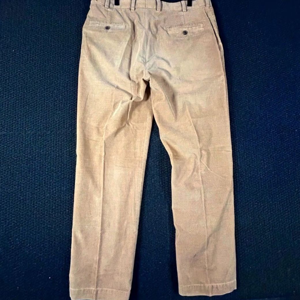 Brooks Brothers Brooks Brothers Clark Corduroy Pants Tan Mens W36 L32 Straight Fit Cotton Chino Beige Inseam 31" Size US 36 / EU 52 - 3 Thumbnail