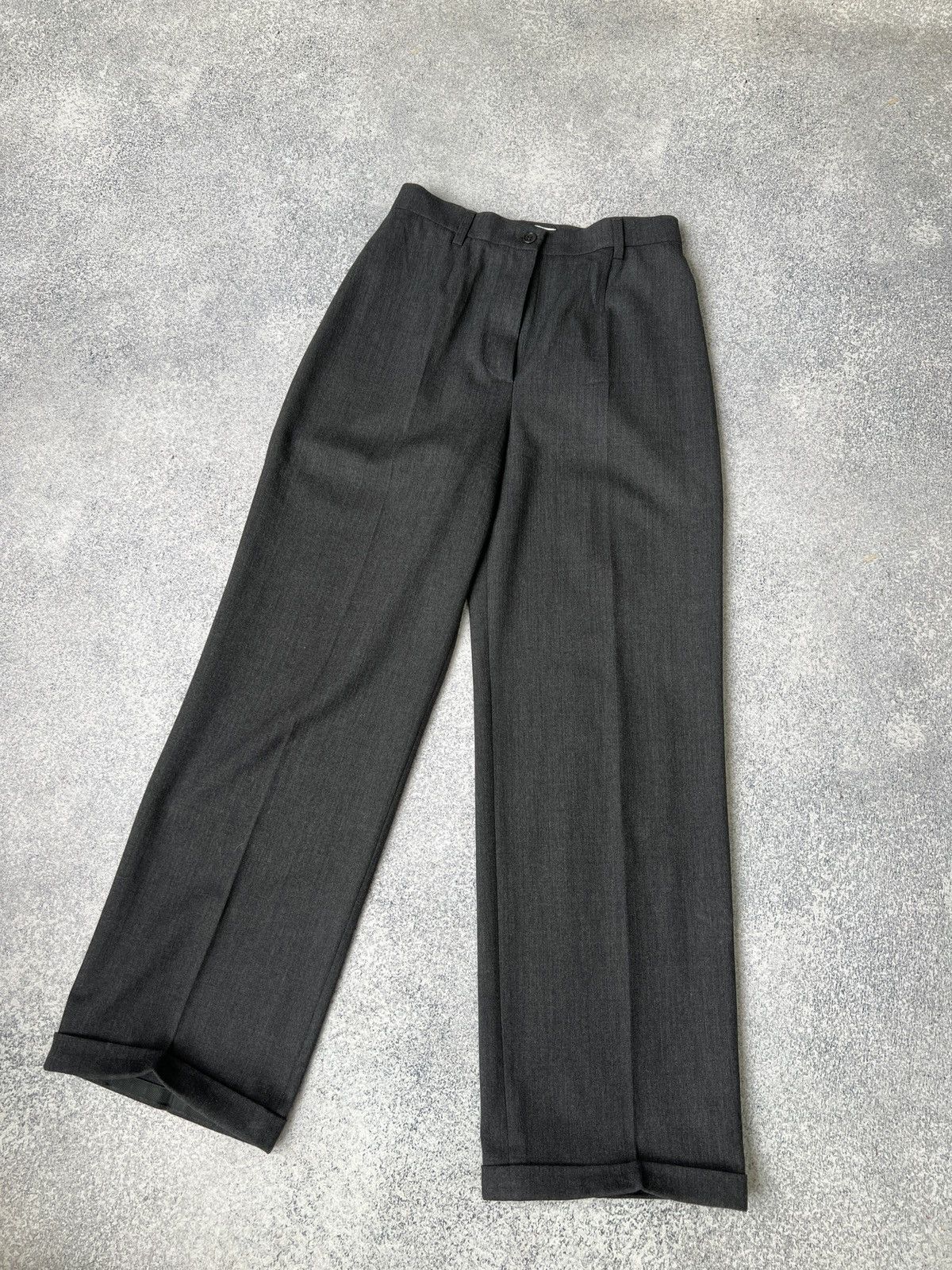 Designer × Max Mara × Vintage Vintage Max Mara Women’s Grey Pants Size 26" / US 2 / IT 38 - 4 Thumbnail