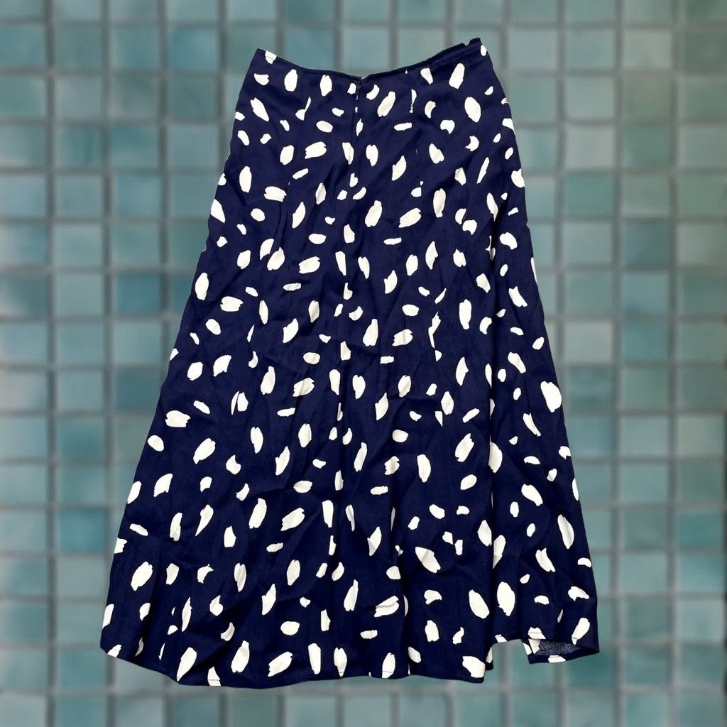 Reformation Reformation Skirt Womens 2P Petite Blue Zoe Side Slit Midi Zip Size 26" / US 2 / IT 38 - 1 Thumbnail