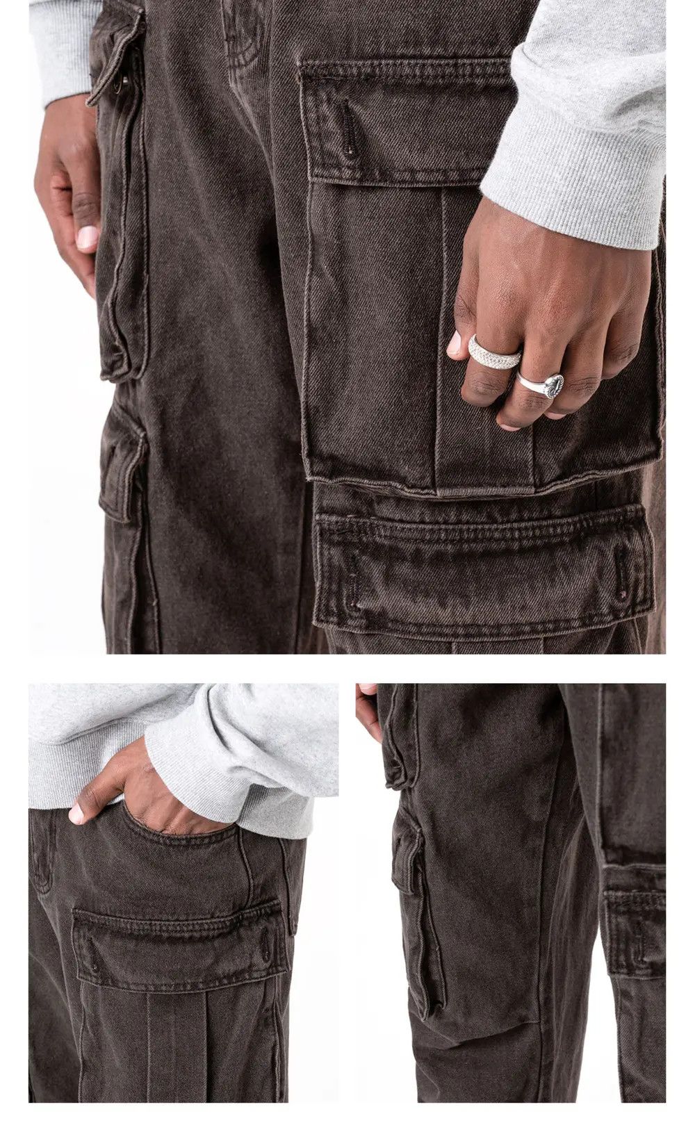Japanese Brand × Jean Straight Leg Cargo Denim Jeans Size US 28 / EU 44 - 6 Thumbnail