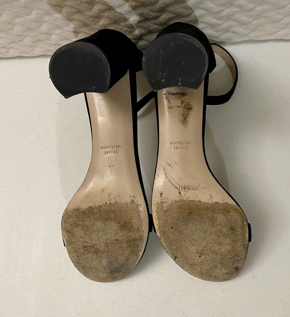 Stuart Weitzman Stuart Weitzman Black Suede 75LessNudist Sandals Heels 10 M Size US 10 / IT 40 - 11 Thumbnail