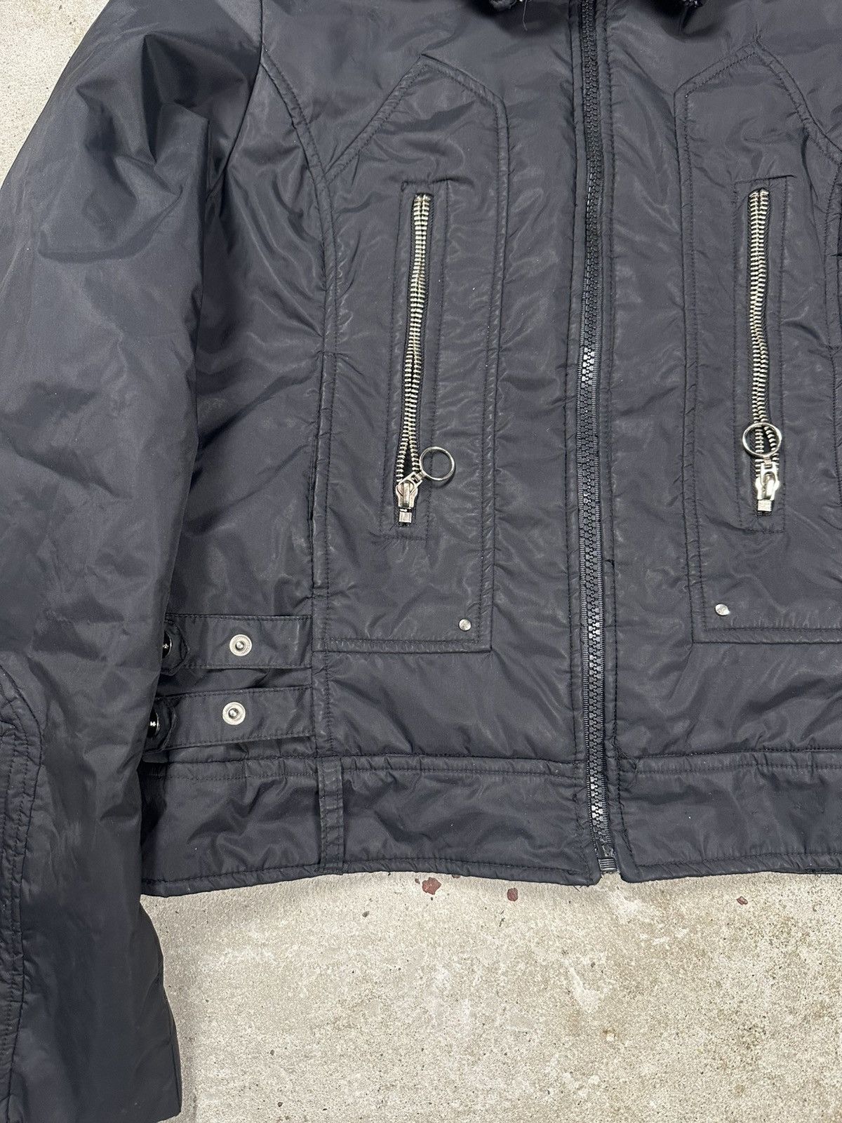If Six Was Nine Vintage Y2K Black Moto Biker Style Multi Zip Jacket Size US S / EU 44-46 / 1 - 5 Thumbnail