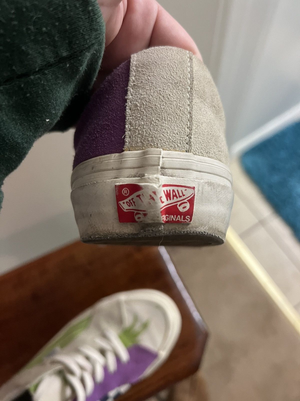 Vans Vans Vault purple and beige shoes with leaf design Size US 8.5 / EU 41-42 - 4 Thumbnail