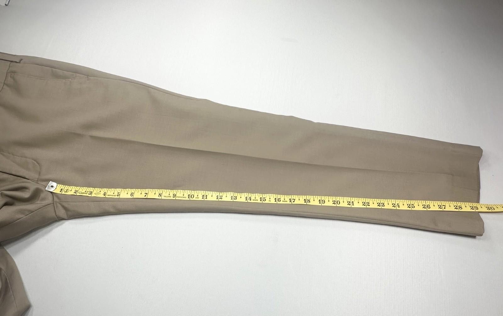 Other Louis Raphael Luxe Slim Wool Blend Dress Pants Brown 33/32 Size US 33 - 5 Thumbnail