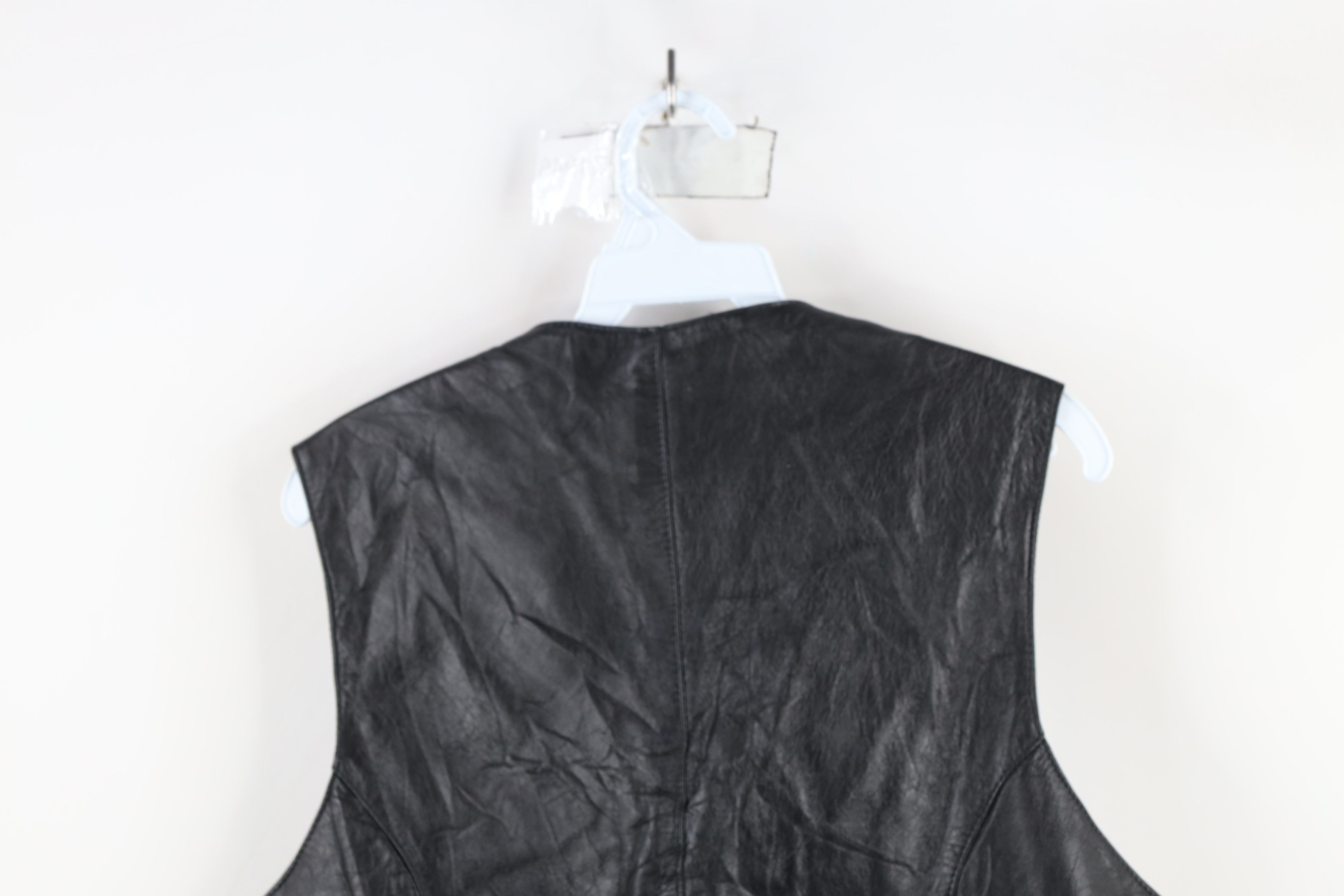 Vintage Vintage 60s 70s Streetwear Leather Button Vest Jacket Black Size US XL / EU 56 / 4 - 14 Thumbnail