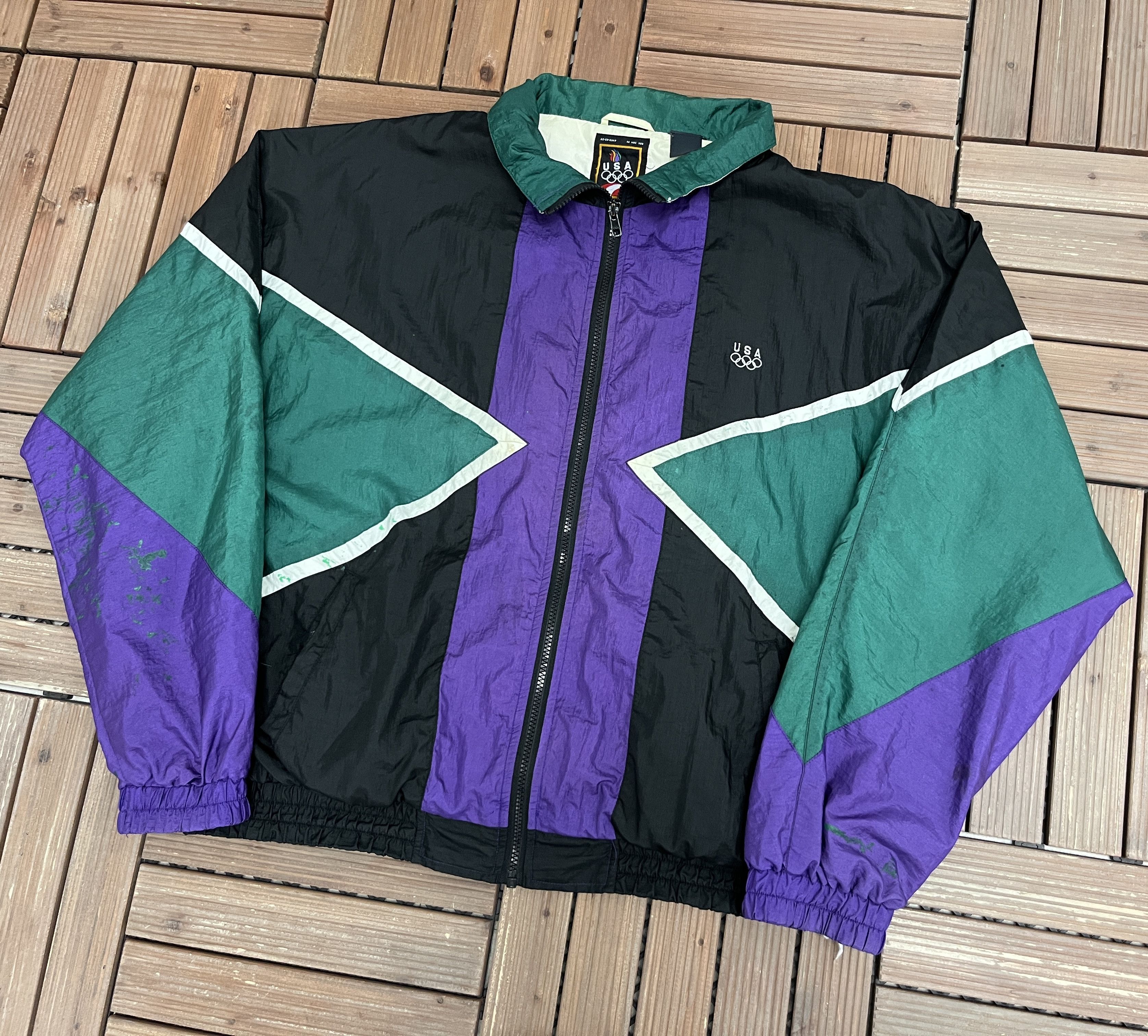 Vintage Atlanta Olympics 1996 Vintage Windbreaker Jacket Size US L / EU 52-54 / 3 - 3 Thumbnail