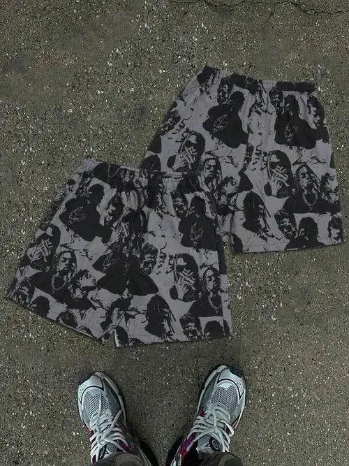 Japanese Brand Graphic Y2k Shorts DRIP summer Size US 36 / EU 52 - 3 Thumbnail