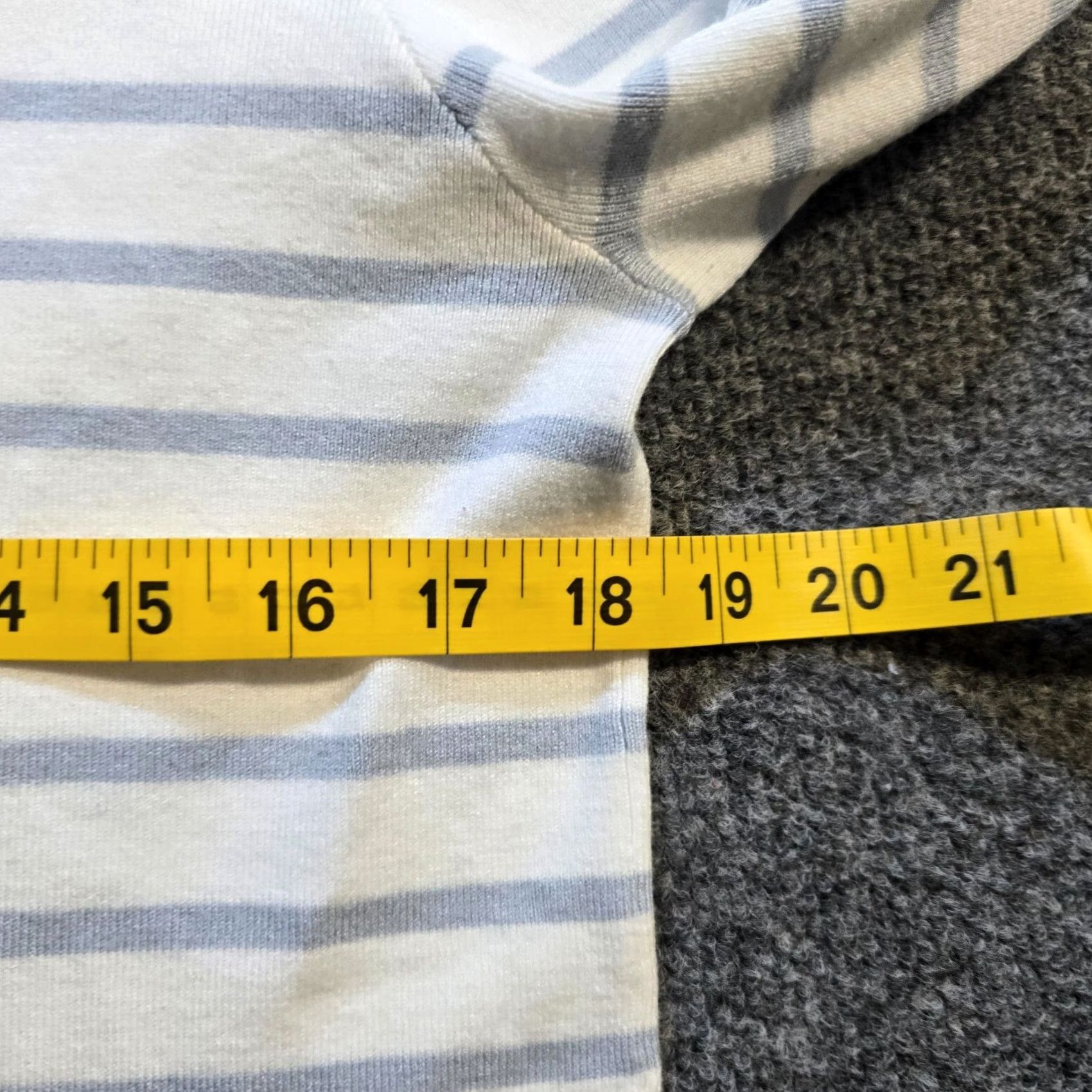 Nautica Kirkland Sweater Womens Large White Blue Striped Nautical Preppy Casual Pullover Knit Long Sleeve Round Neck Lightweight Regular Women’s Size L / US 10 / IT 46 - 5 Thumbnail