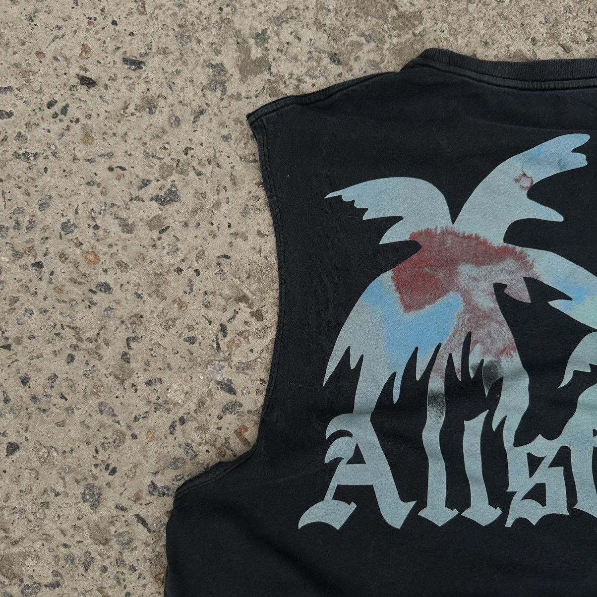 Allsaints Vintage Allsaints Tank Top Sleeveless Big Logo Trashed Y2K Size US XL / EU 56 / 4 - 12 Thumbnail