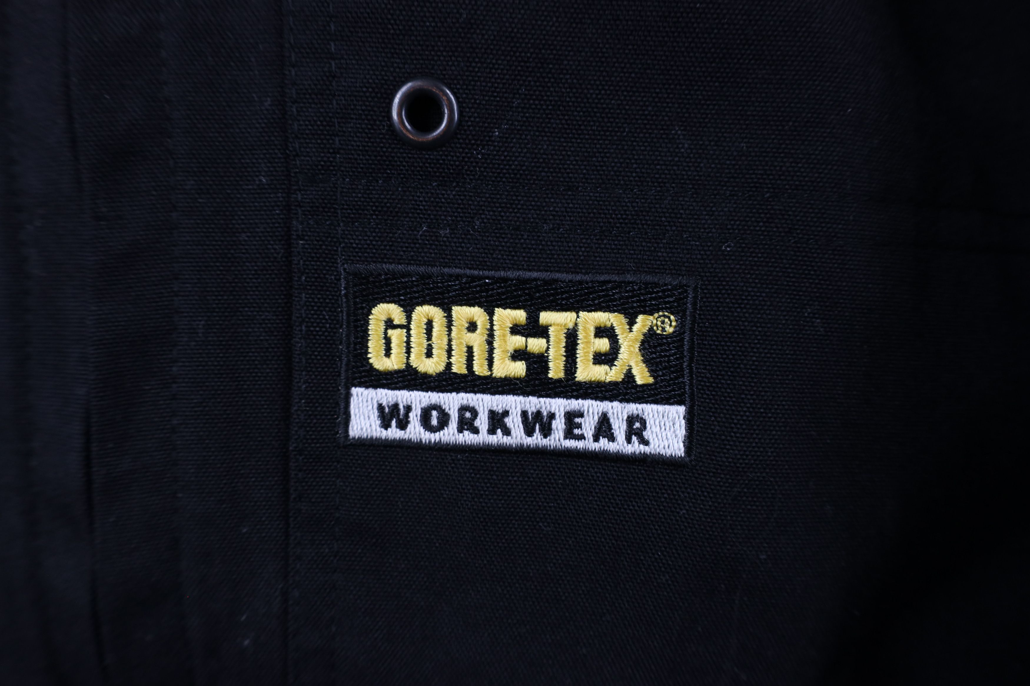 Goretex × Vintage Vintage 90s Goretex Workwear Waterproof Hooded Jacket Black Size US XL / EU 56 / 4 - 4 Thumbnail