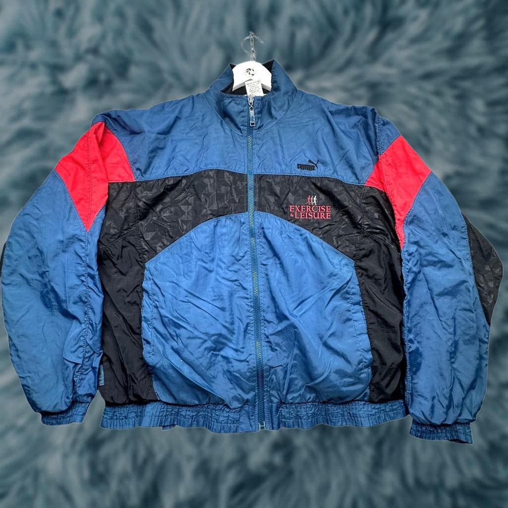 Puma VINTAGE Puma Windbreaker Jacket Mens Medium Blue Lined 90s Sport Casual Zip Pockets Size US M / EU 48-50 / 2 - 1 Thumbnail